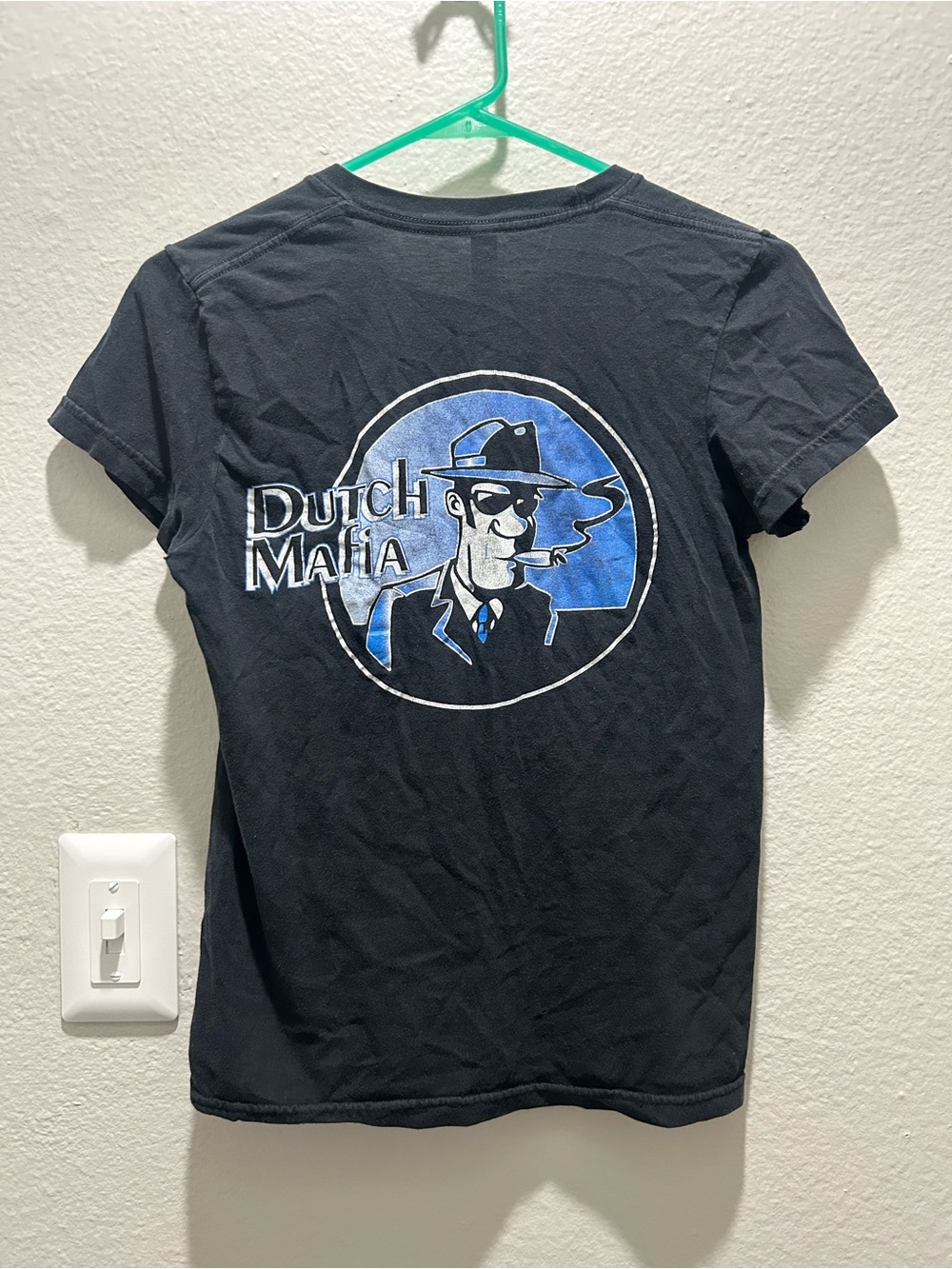 Dutch Bros Black Short Sleeve Tee with Blue Dutch Mafia Graphic